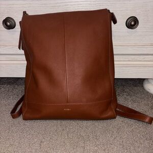 Fossil Women's Brown Leather Backpack